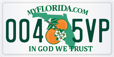 FL license plate 0045VP
