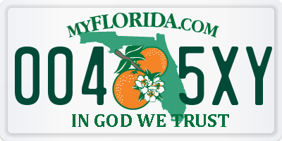 FL license plate 0045XY
