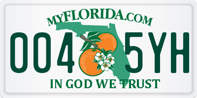FL license plate 0045YH