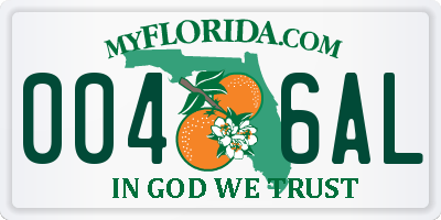 FL license plate 0046AL