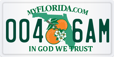 FL license plate 0046AM