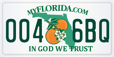 FL license plate 0046BQ