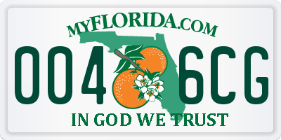 FL license plate 0046CG