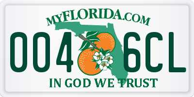 FL license plate 0046CL