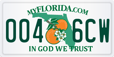 FL license plate 0046CW