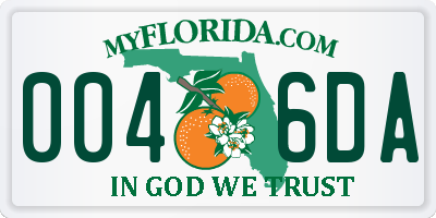 FL license plate 0046DA