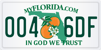 FL license plate 0046DF