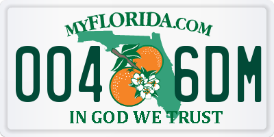 FL license plate 0046DM