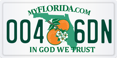 FL license plate 0046DN