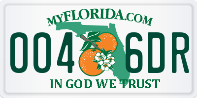 FL license plate 0046DR