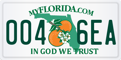 FL license plate 0046EA