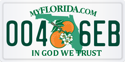 FL license plate 0046EB