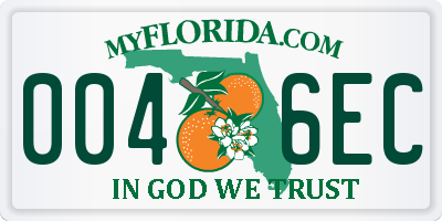 FL license plate 0046EC