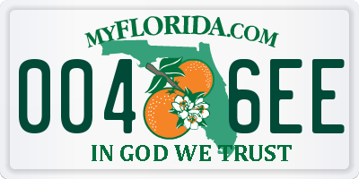 FL license plate 0046EE