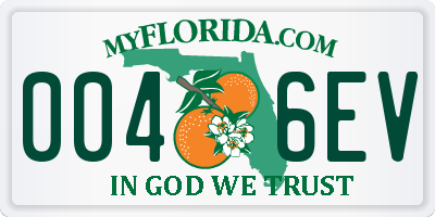 FL license plate 0046EV