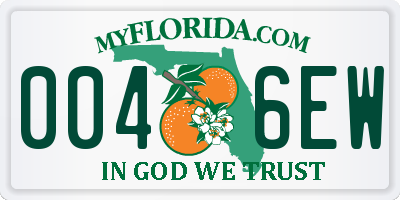 FL license plate 0046EW
