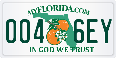 FL license plate 0046EY
