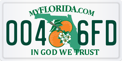 FL license plate 0046FD