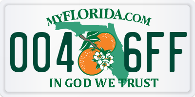 FL license plate 0046FF
