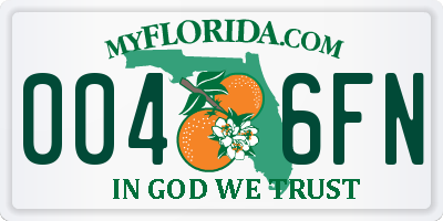 FL license plate 0046FN