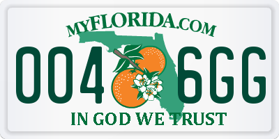FL license plate 0046GG
