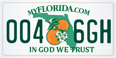 FL license plate 0046GH