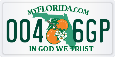 FL license plate 0046GP