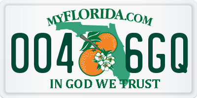 FL license plate 0046GQ