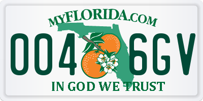 FL license plate 0046GV