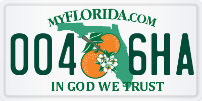 FL license plate 0046HA