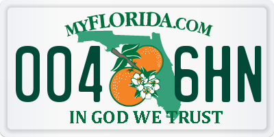 FL license plate 0046HN