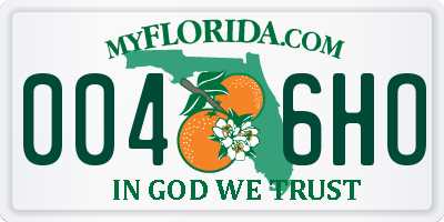 FL license plate 0046HO