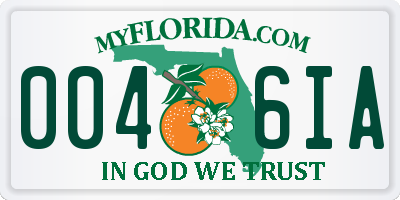 FL license plate 0046IA