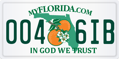 FL license plate 0046IB