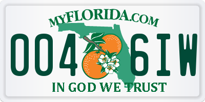 FL license plate 0046IW