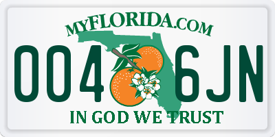 FL license plate 0046JN