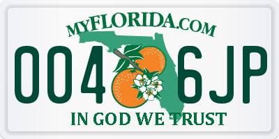 FL license plate 0046JP