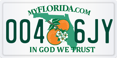 FL license plate 0046JY