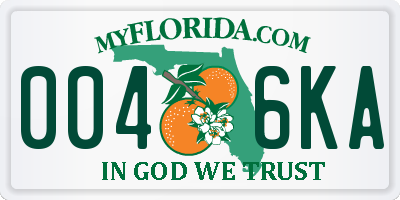 FL license plate 0046KA