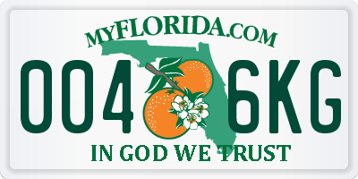 FL license plate 0046KG