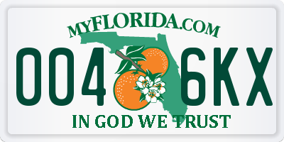 FL license plate 0046KX