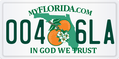 FL license plate 0046LA