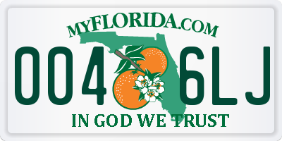 FL license plate 0046LJ