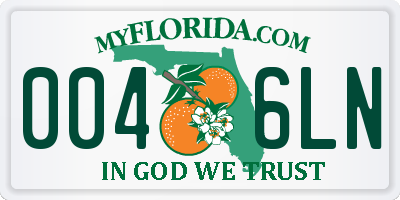 FL license plate 0046LN