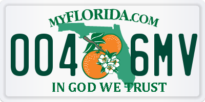 FL license plate 0046MV