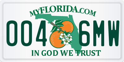 FL license plate 0046MW