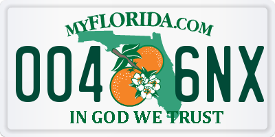 FL license plate 0046NX