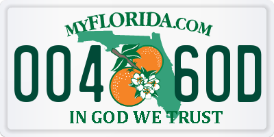 FL license plate 0046OD