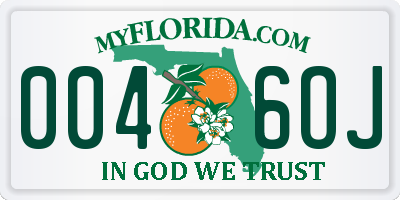 FL license plate 0046OJ