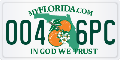 FL license plate 0046PC